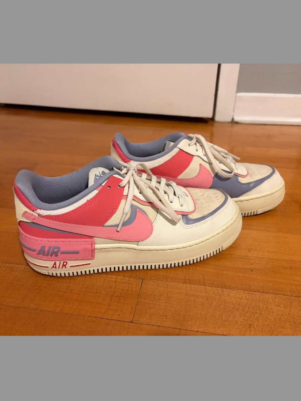 Pink/Purple Nike AirForce 1 (Size 9)